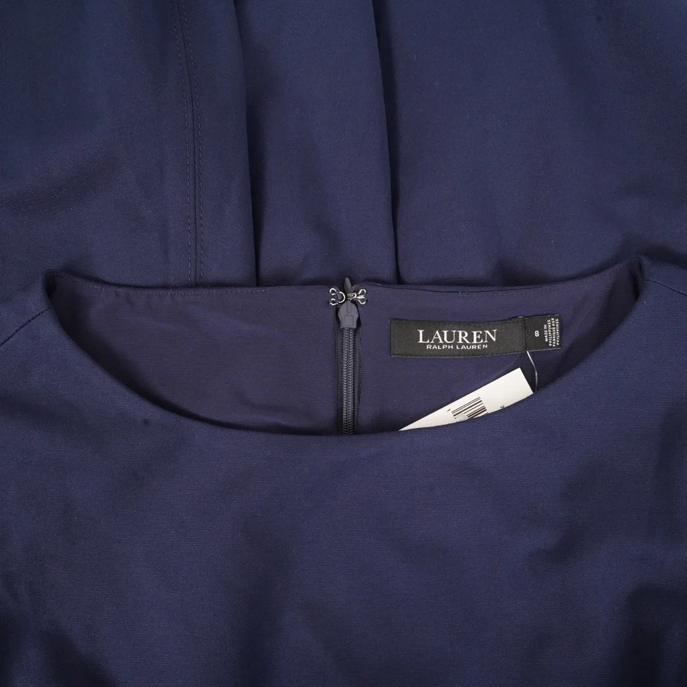 NWT $145 Lauren Ralph Lauren Sleeveless A-Line Eleganted Belted Waist Skirt 8 - Picture 5 of 8
